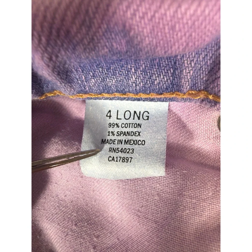 Old Navy OND Purple Acid Wash Cut Off Denim Shorts Women 4 Long Low Rise Stretch